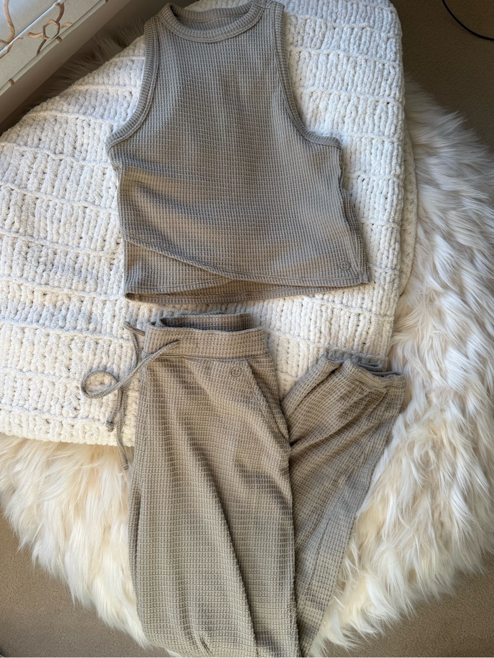 Waffle Knit Tank & Jogger Set